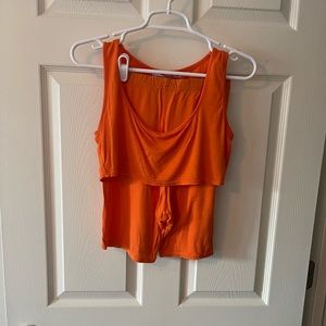 Missguided Crop Top & Biker Shorts Set